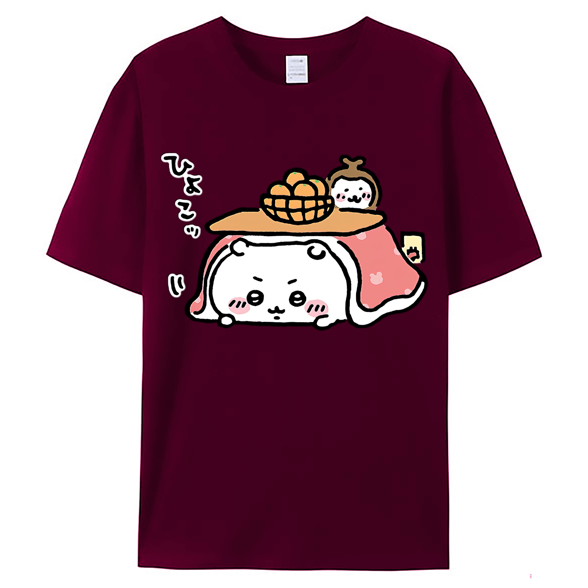 （画像用） ちいかわ ちいかわ Chii-kawa chiikawa レディースカジュアルプリントTシャツ（綿100％）
